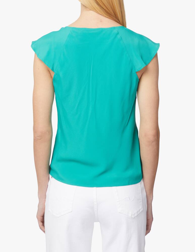 rinascente Marella Norcia silk v neck blouse - green