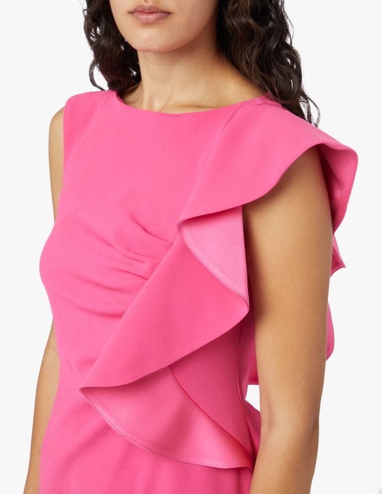 rinascente Marella Piave pencil dress with ruffle - pink