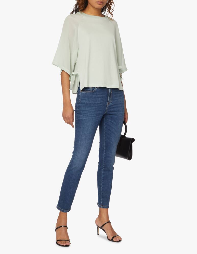 rinascente Marella Cotton and silk t-shirt - green