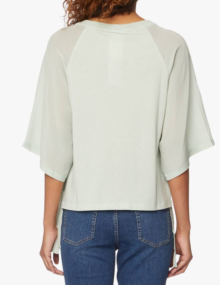 rinascente Marella Cotton and silk t-shirt - green