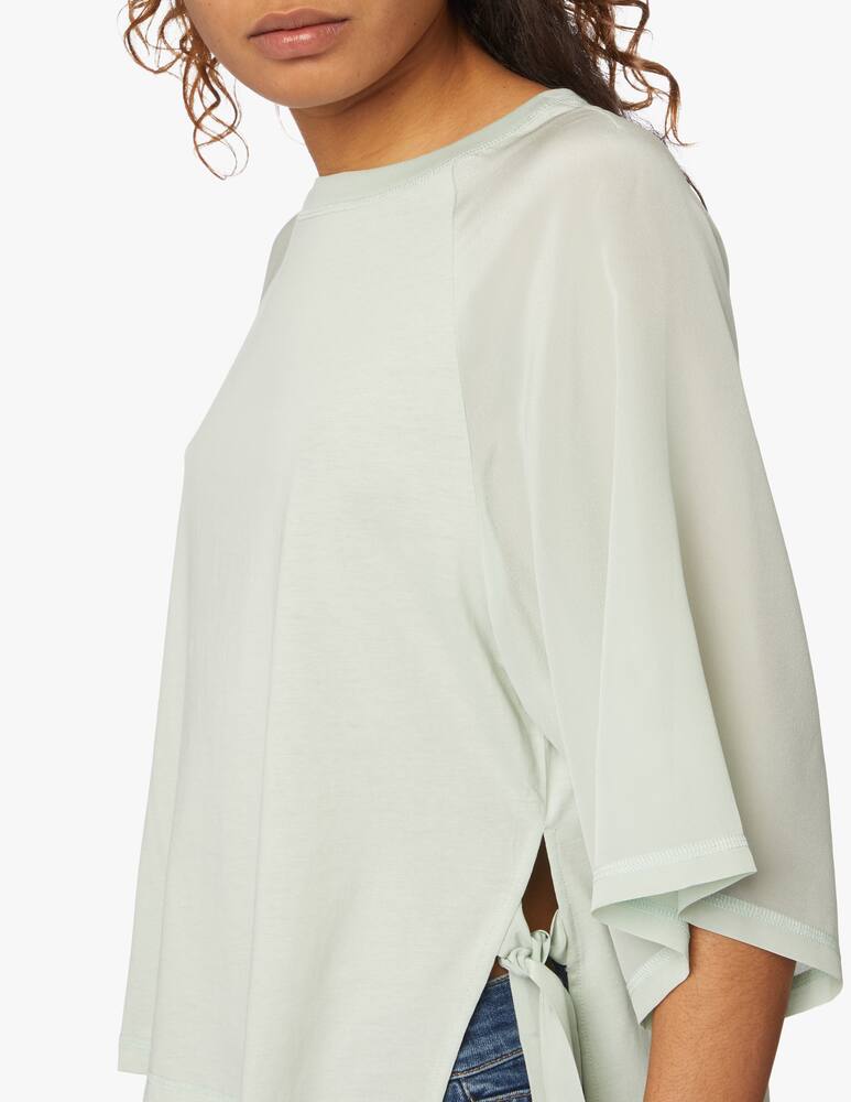 rinascente Marella Cotton and silk t-shirt - green