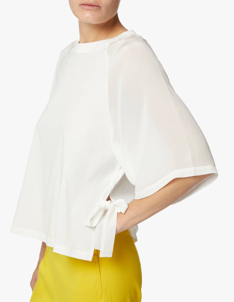 rinascente Marella Cotton and silk t-shirt - white