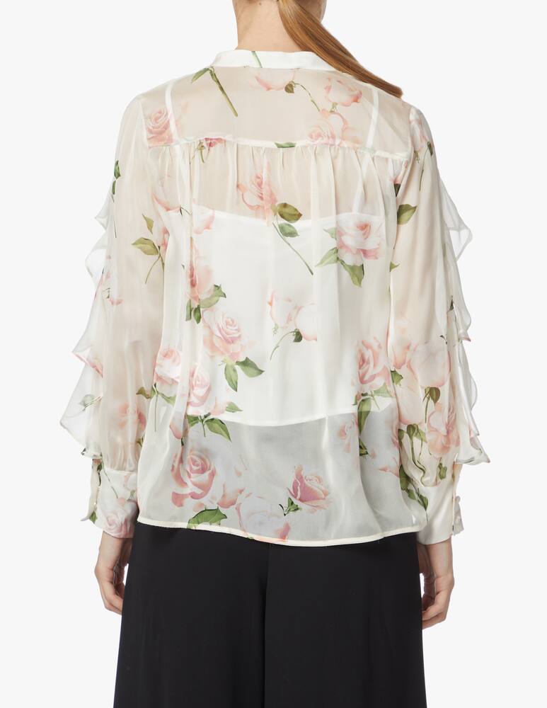 Marella Chiffon shirt Siepe - white - picture 3 Marella Chiffon shirt Siepe - white - picture 3