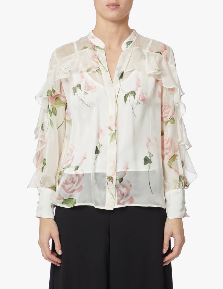Marella Chiffon shirt Siepe - white - picture 1 Marella Chiffon shirt Siepe - white - picture 1