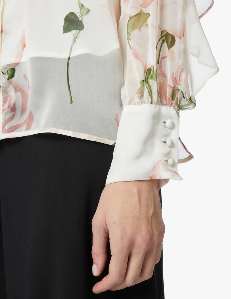 Marella Chiffon shirt Siepe - white - picture 4 Marella Chiffon shirt Siepe - white - picture 4