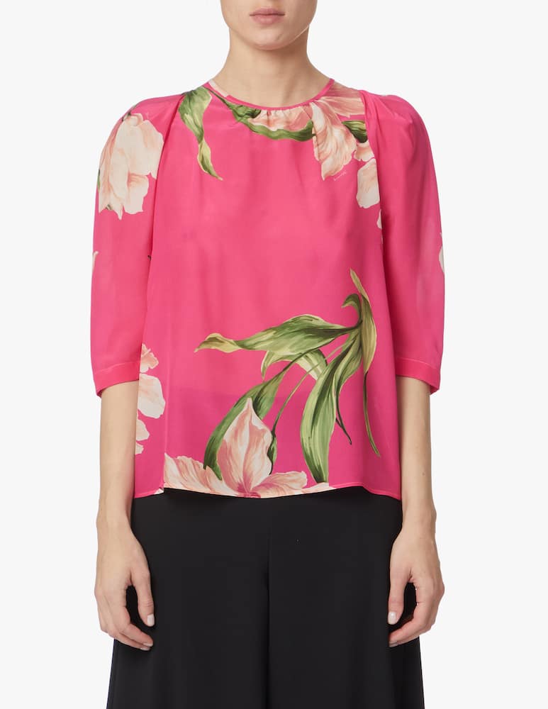 Marella Blusa in seta Venosa - rosa - immagine 1