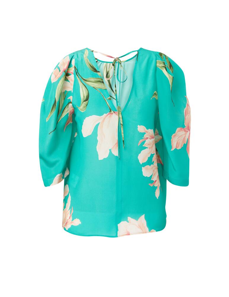 rinascente Marella Venosa silk blouse - green