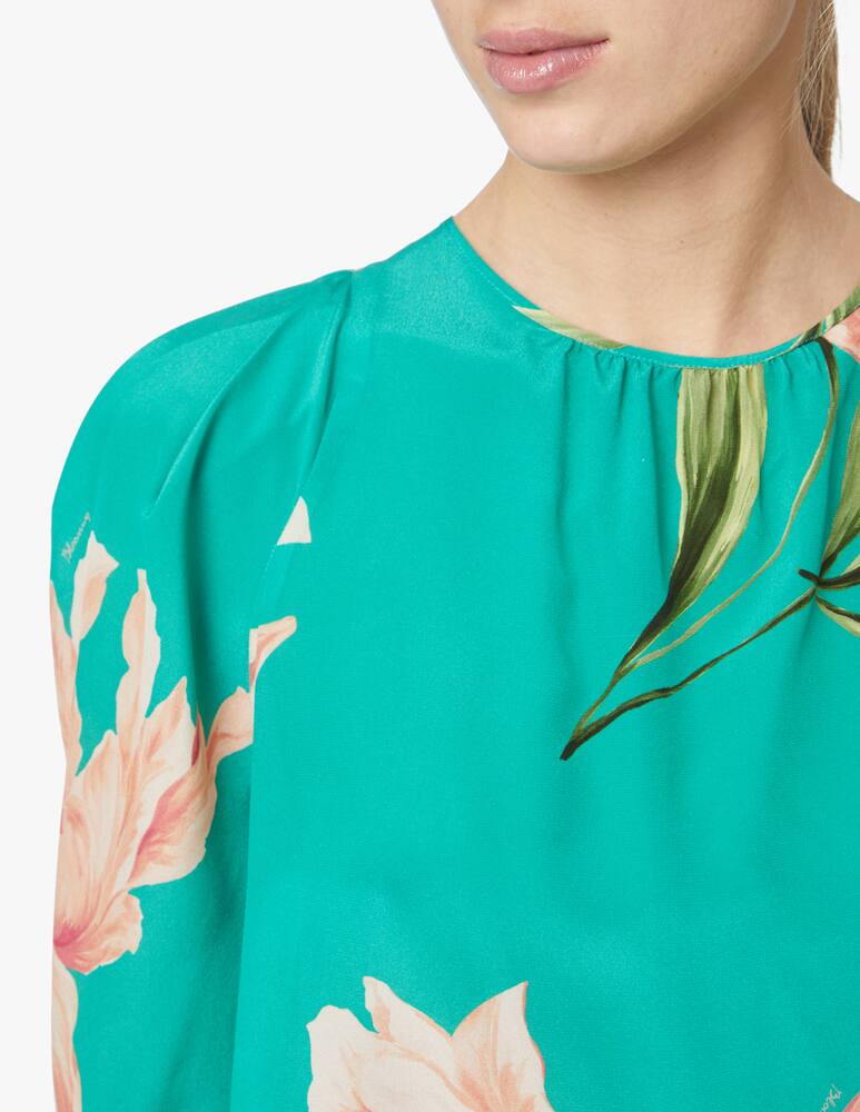 rinascente Marella Venosa silk blouse - green