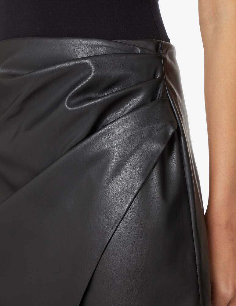 rinascente iBlues Laine synthetic leather mini skirt - Black