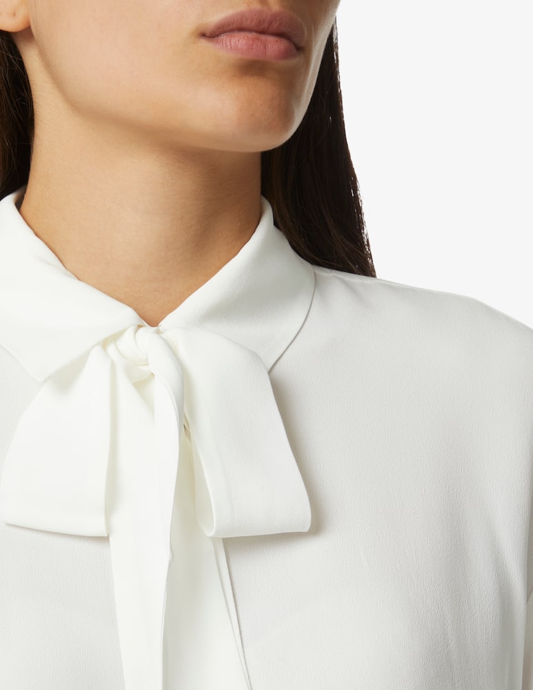 iBlues Nard silk shirt with bow - White - picture 4 iBlues Nard silk shirt with bow - White - picture 4