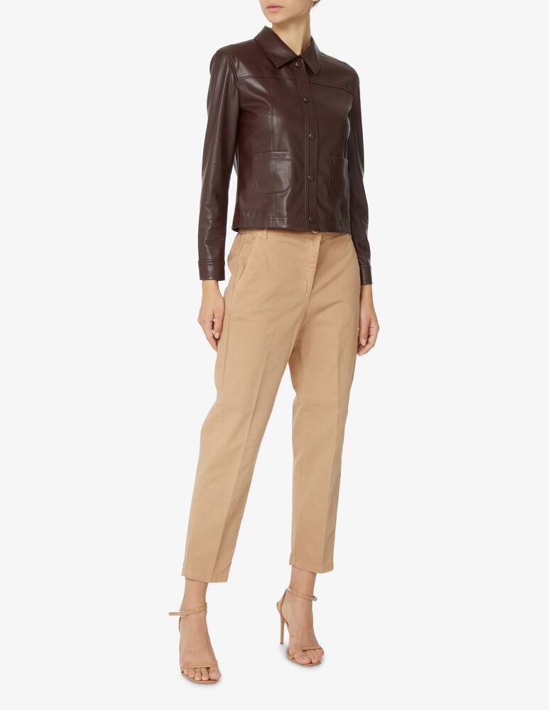 rinascente Marella Pepsi faux leather jacket - Brown