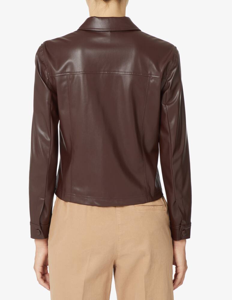 rinascente Marella Pepsi faux leather jacket - Brown