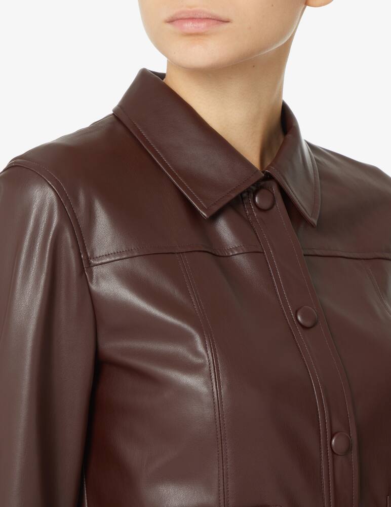 rinascente Marella Pepsi faux leather jacket - Brown