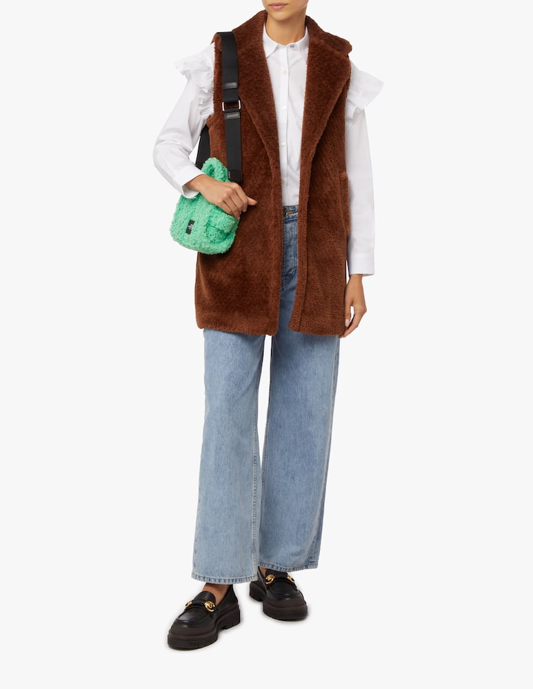 Shop Marella Ignazio teddy vest Brown on Rinascente