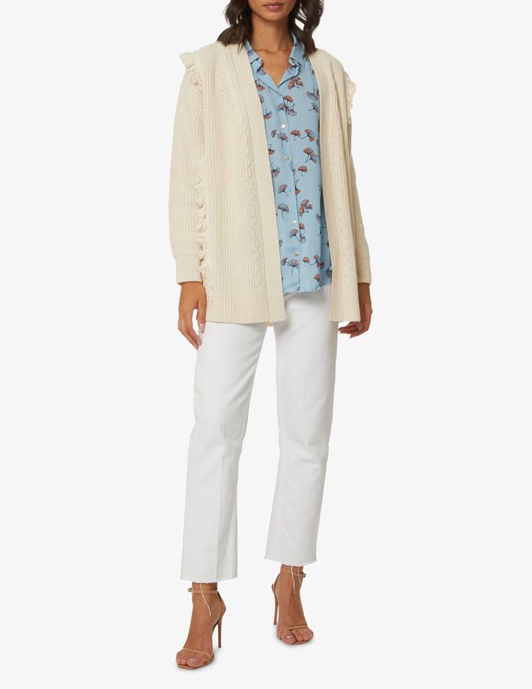 rinascente iBlues Sesamo shirt folding fan print - Light blue