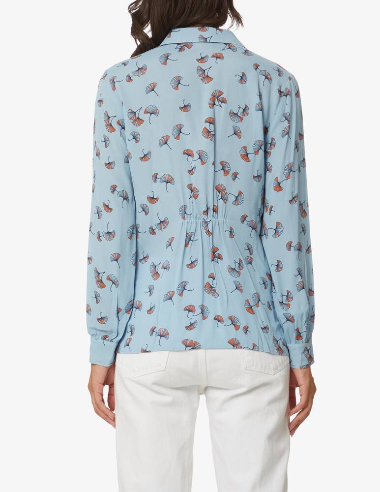 rinascente iBlues Sesamo shirt folding fan print - Light blue