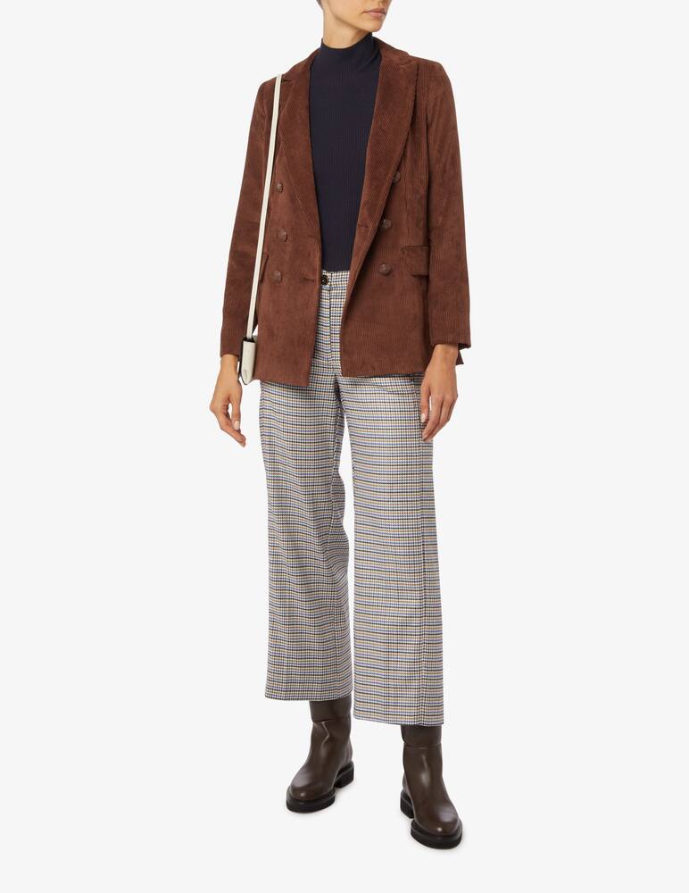 rinascente iBlues Eolo velvet double-breasted blazer - Brown