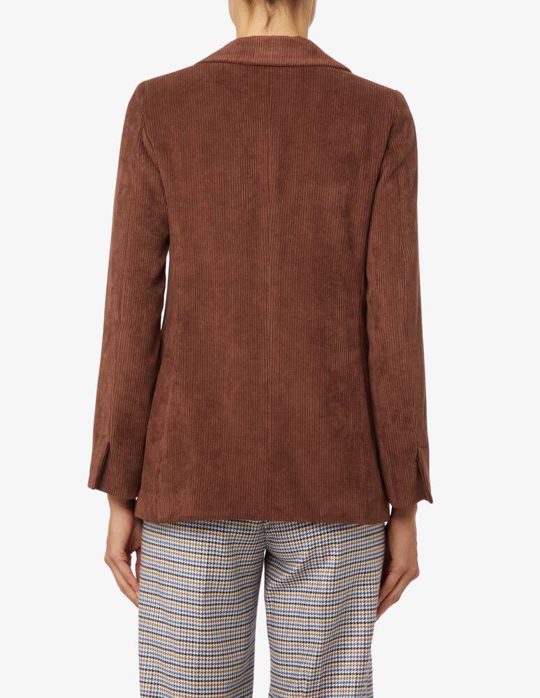 rinascente iBlues Eolo velvet double-breasted blazer - Brown