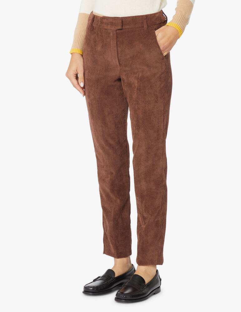 rinascente iBlues Malva velvet slim-firt trousers - Brown