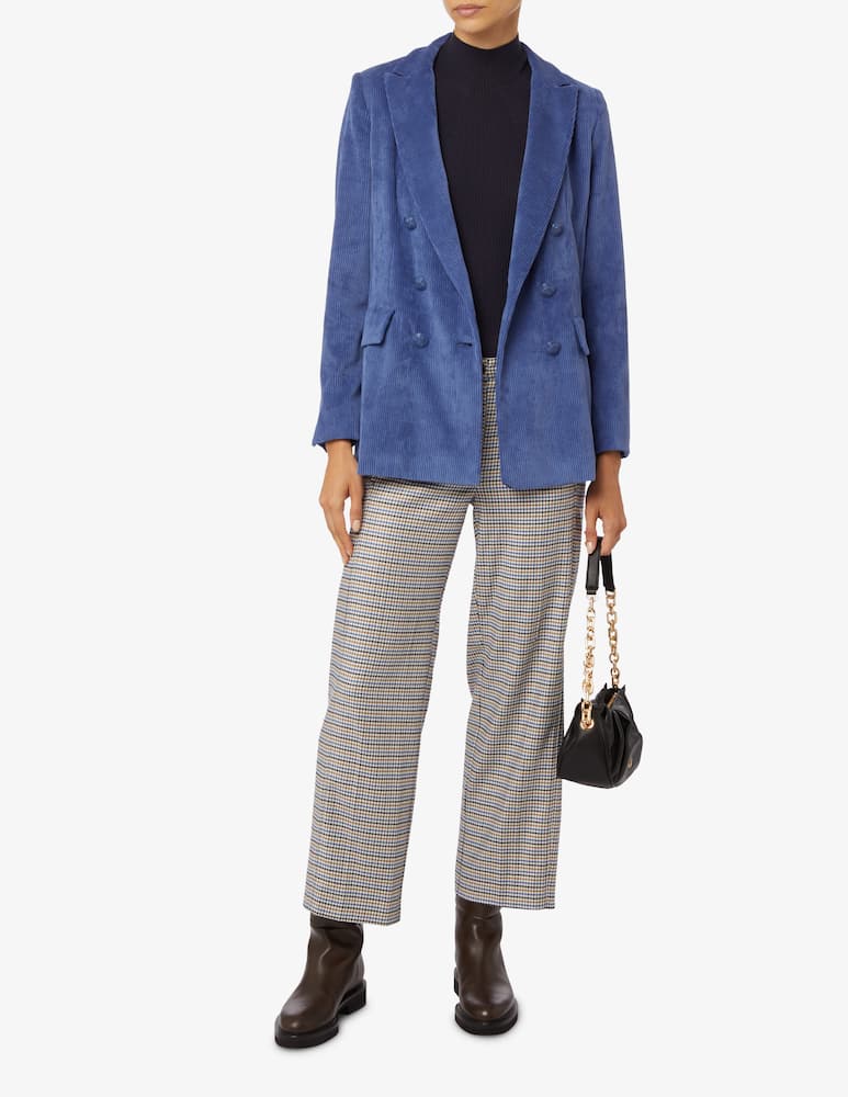 rinascente iBlues Eolo velvet double-breasted blazer - Light blue