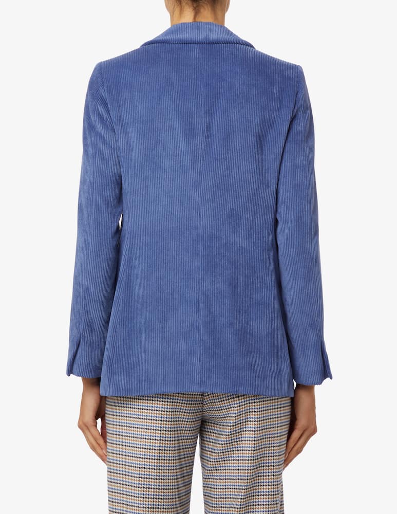 rinascente iBlues Eolo velvet double-breasted blazer - Light blue