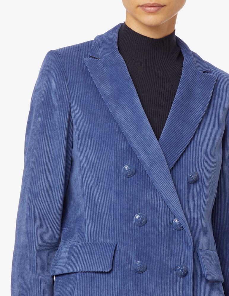 rinascente iBlues Eolo velvet double-breasted blazer - Light blue