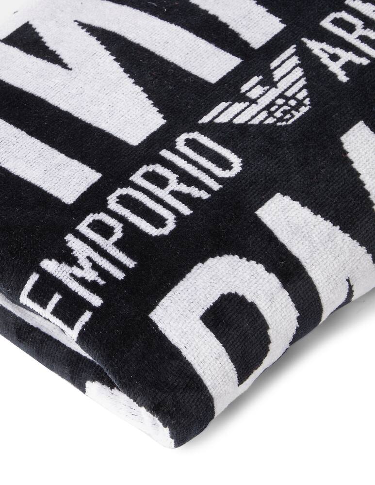 rinascente Emporio Armani Logo beach towel 170x100