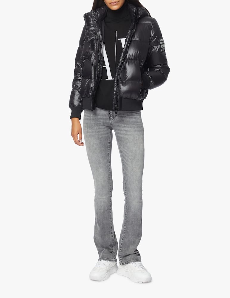 rinascente Armani Exchange Short bomber jacket with hood - Black