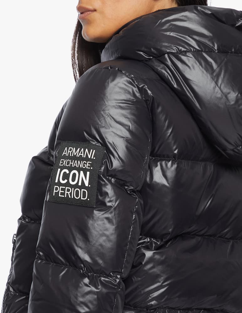 Armani Exchange Giacca bomber corta con cappuccio - Nero - immagine 4 Armani Exchange Giacca bomber corta con cappuccio - Nero - immagine 4