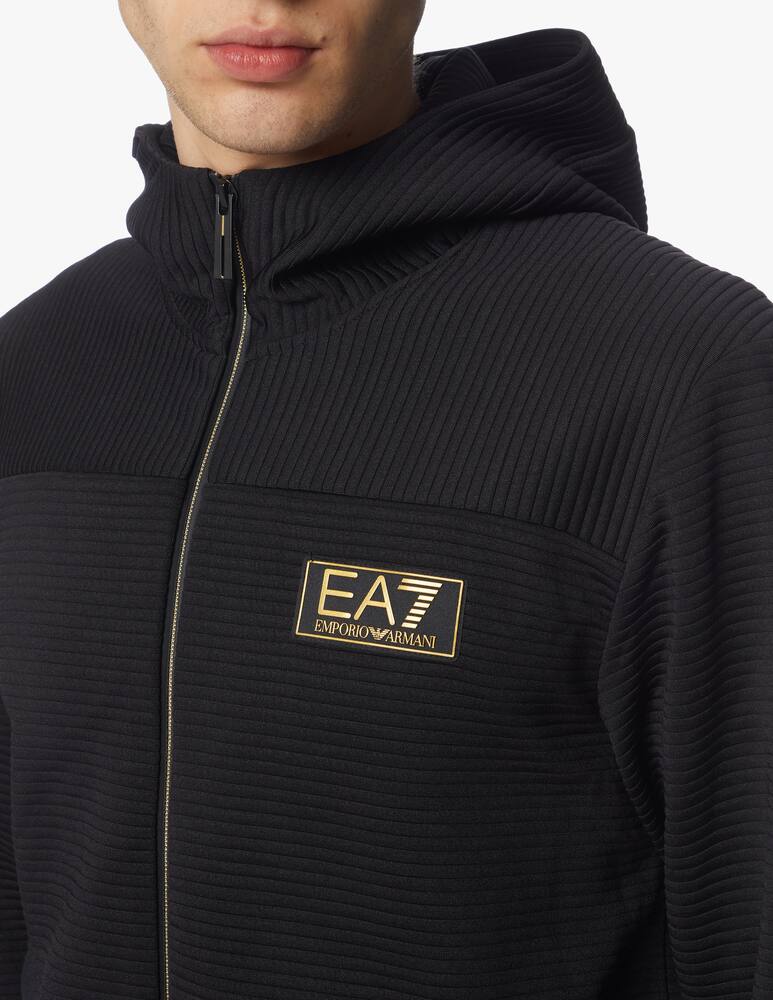 rinascente EA7 Felpa full zip con cappuccio