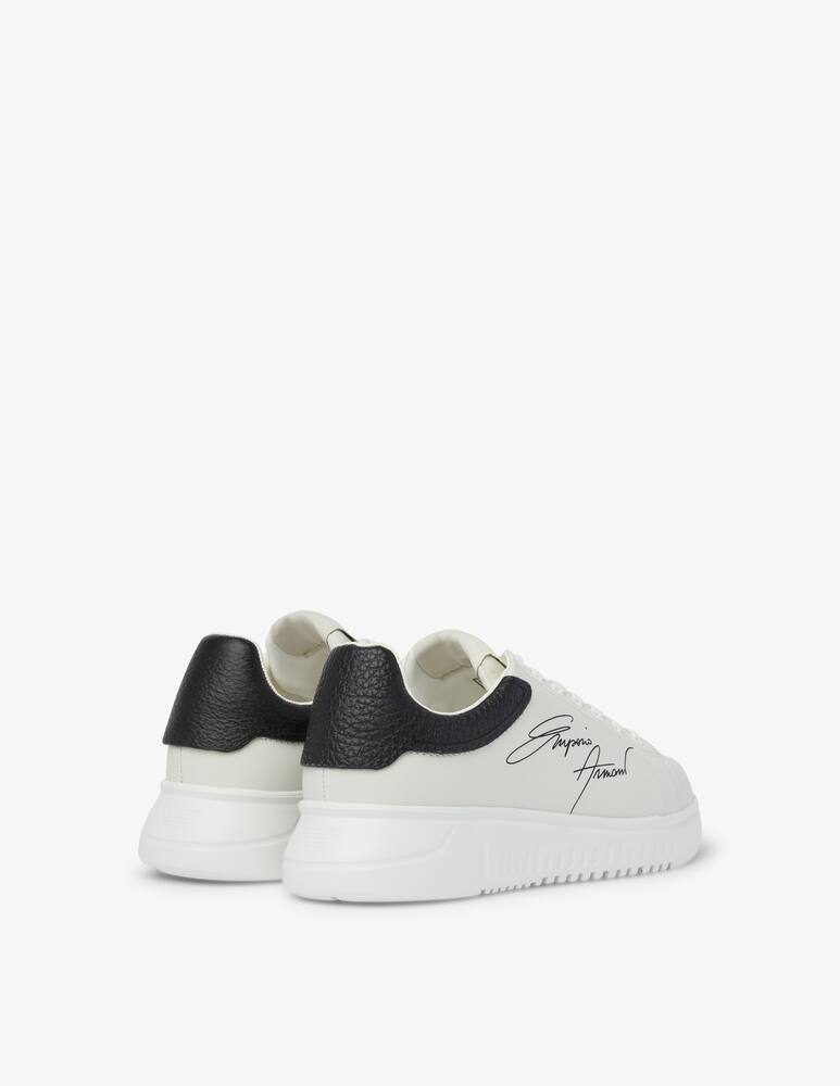 rinascente Emporio Armani Signature sneakers - black and white