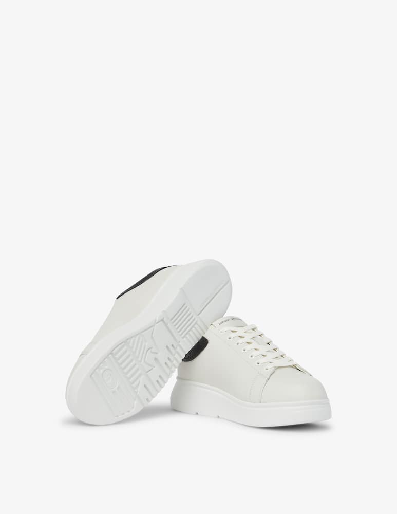 rinascente Emporio Armani Signature sneakers - black and white