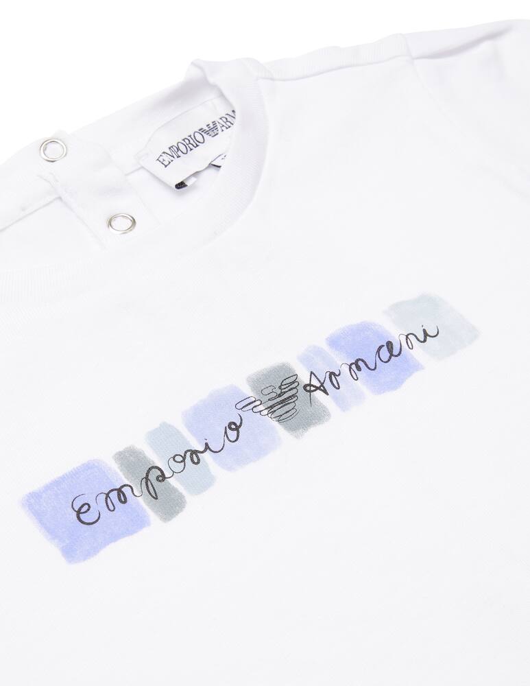 rinascente Emporio Armani Waterpaint logo t-shirt