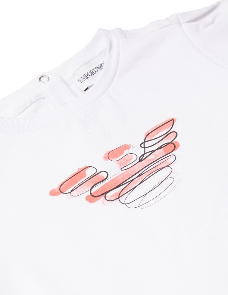 rinascente Emporio Armani Waterpaint logo t-shirt