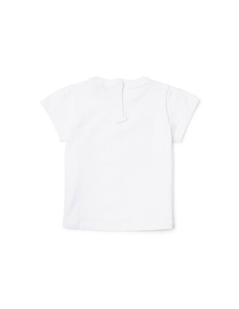 rinascente Emporio Armani Maglietta con logo su fondo acquarello