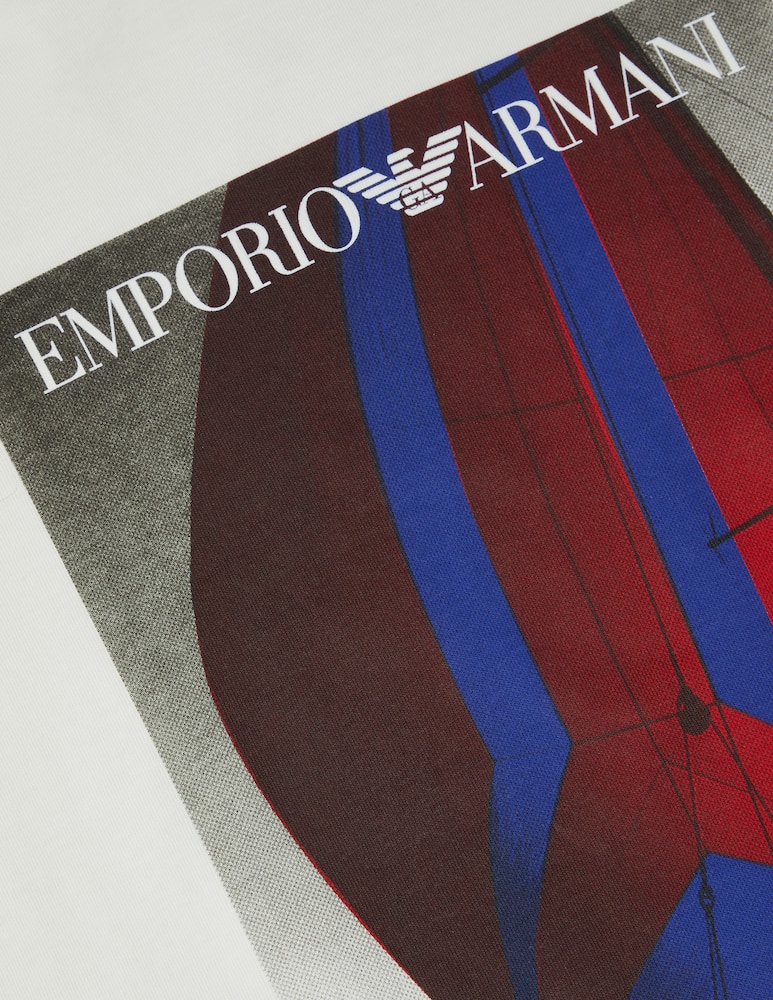 rinascente Emporio Armani Maglietta in jersey stampa barca a vela