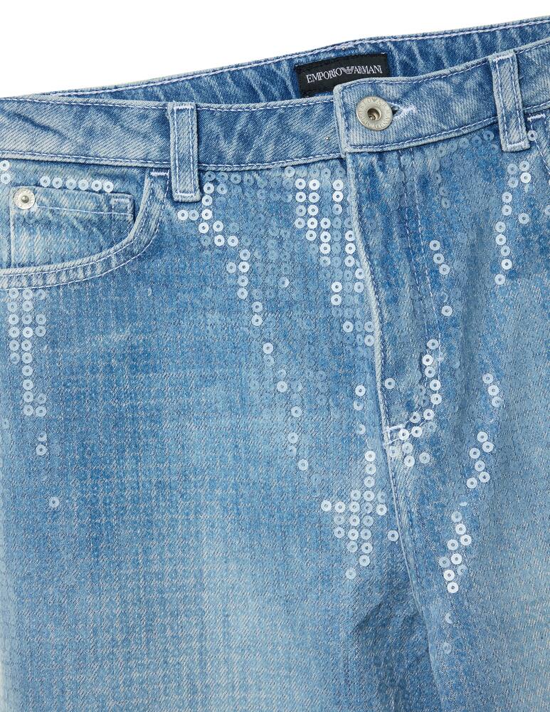 rinascente Emporio Armani Jeans denim con paillettes