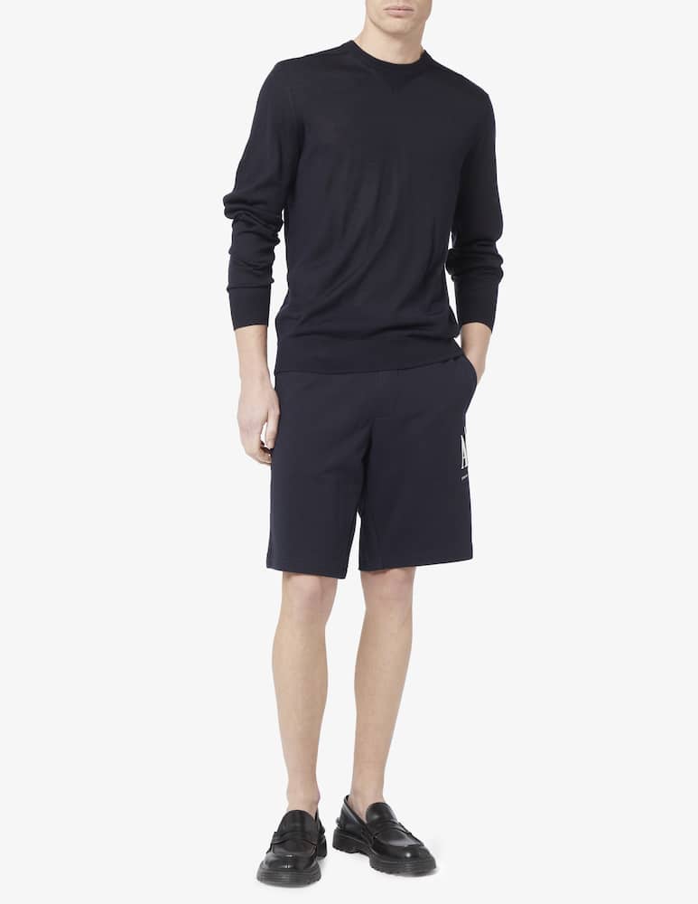 rinascente Emporio Armani F14 wool lyocell crewneck jumper