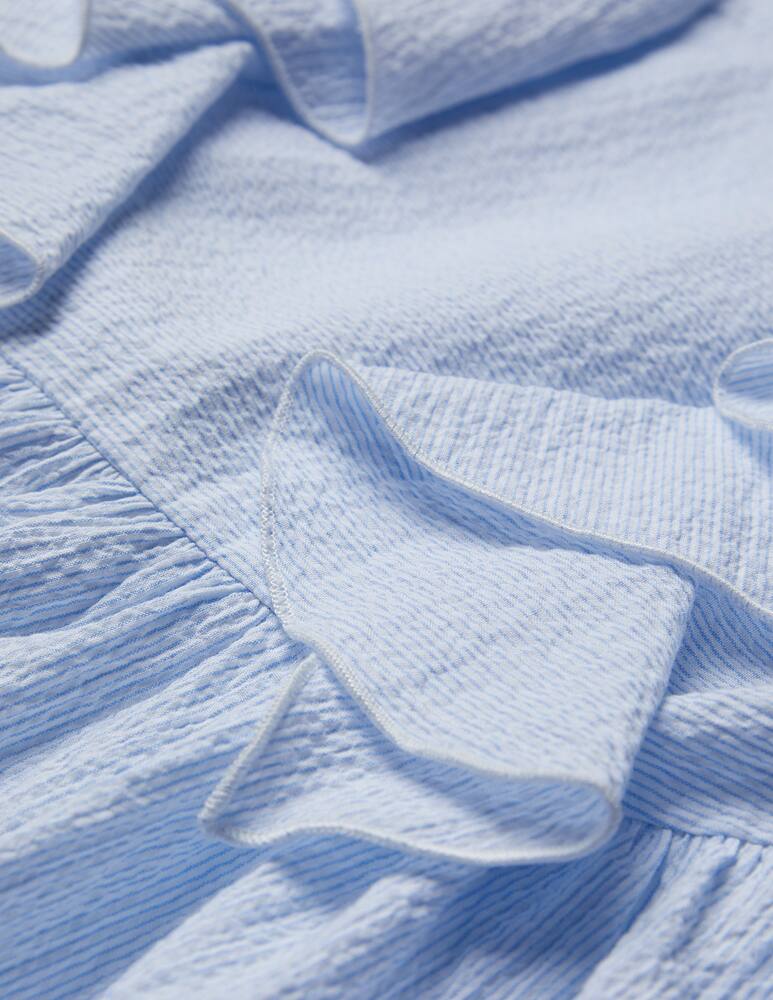 rinascente Emporio Armani Abito senza maniche volant seersucker