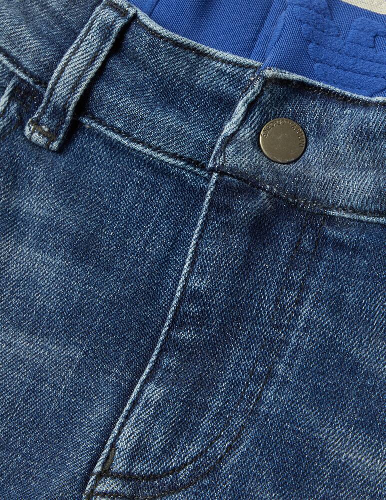 rinascente Emporio Armani Elastic logo denim short