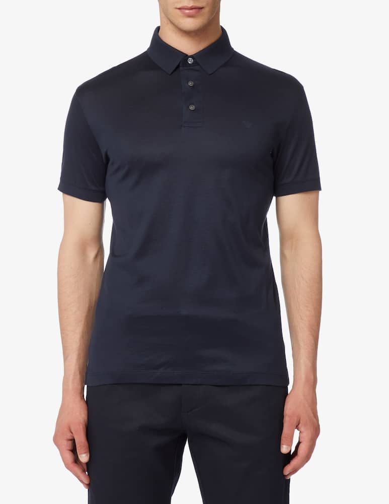 Emporio Armani Polo mc lyocell blend - picture 1 Emporio Armani Polo mc lyocell blend - picture 1