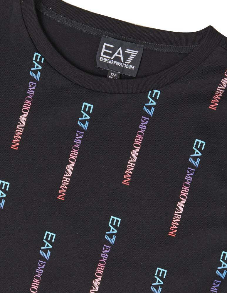 rinascente EA7 Ranbow logo crop t-shirt