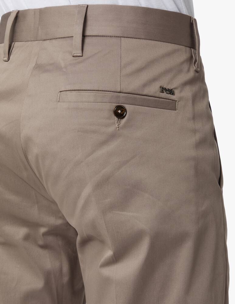 rinascente Emporio Armani Bright cotton gabardine chino pant - beige