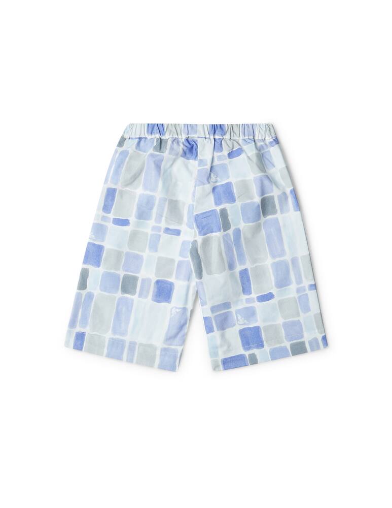 rinascente Emporio Armani Pantaloni ampi in popeline stampa acquarello