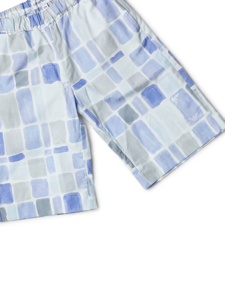 rinascente Emporio Armani Pantaloni ampi in popeline stampa acquarello