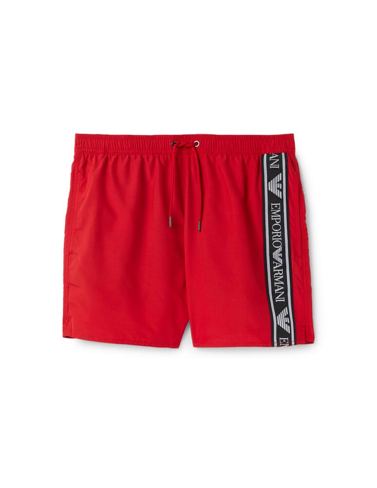 rinascente Emporio Armani Bold logo tape swim shorts
