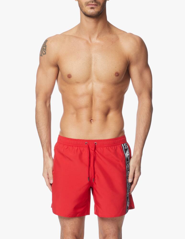 rinascente Emporio Armani Bold logo tape swim shorts