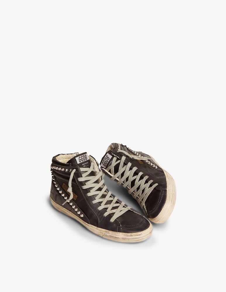 Golden Goose Slide Classic high-top leather sneakers - picture 2 Golden Goose Slide Classic high-top leather sneakers - picture 2