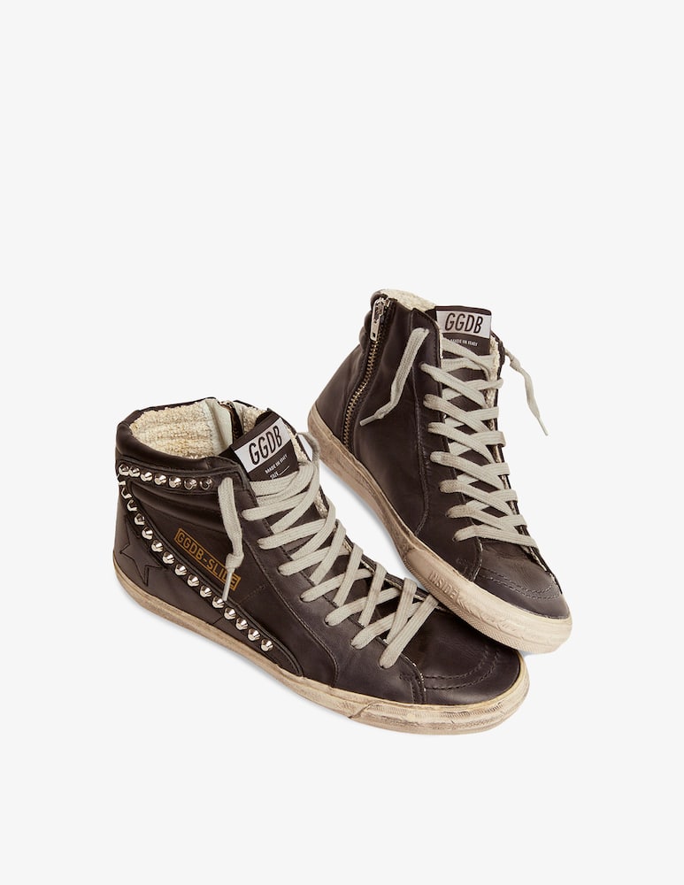 Golden Goose Slide Classic high-top leather sneakers - picture 3 Golden Goose Slide Classic high-top leather sneakers - picture 3
