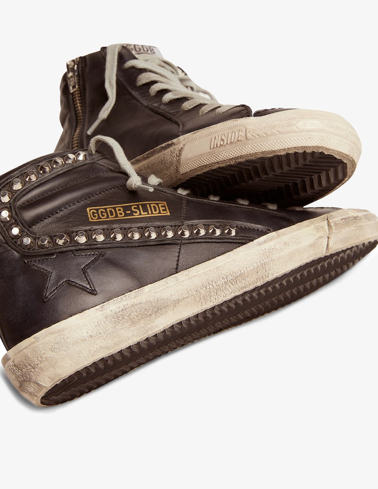 Golden Goose Slide Classic high-top leather sneakers - picture 5 Golden Goose Slide Classic high-top leather sneakers - picture 5